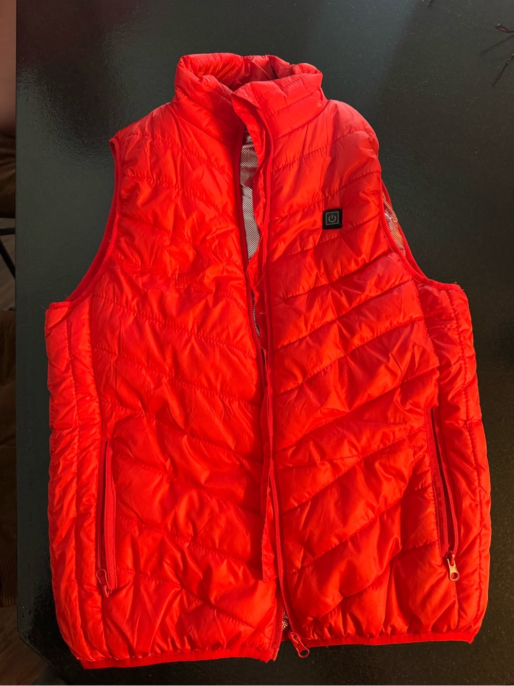 Bright Red Quilted Heated Vest